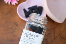 Load image into Gallery viewer, Cloak of Desire- Hand Dipped Incense Cones and Heart Dish