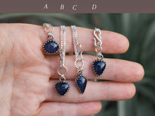 Load image into Gallery viewer, Sidra River- Blue Goldstone Charm Necklaces