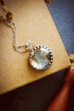 Load image into Gallery viewer, Tombstone + Pressed Flowers Encased in Glass Necklace

