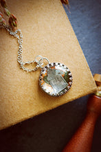 Load image into Gallery viewer, Tombstone + Pressed Flowers Encased in Glass Necklace