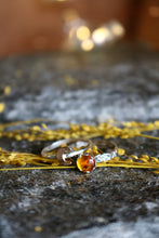 Load image into Gallery viewer, Amber + Moon Stacking Rings