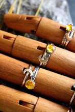 Load image into Gallery viewer, Amber + Moon Stacking Rings