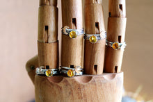 Load image into Gallery viewer, Amber + Moon Stacking Rings