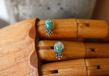 Load image into Gallery viewer, Moss Agate + Botanical Studs
