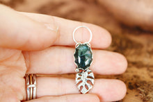 Load image into Gallery viewer, Monstera + Moss Agate Charms
