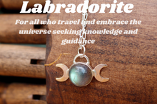 Load image into Gallery viewer, Labradorite Triple Moon Set
