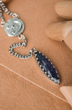 Load image into Gallery viewer, The Court of Dreams- Blue Goldstone Lariat Necklace
