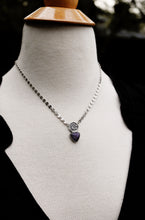 Load image into Gallery viewer, Velaris- Blue Goldstone + Sigil Necklace
