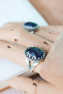 Inner Circle- Blue Goldstone Rings