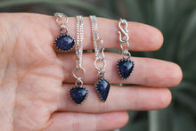 Load image into Gallery viewer, Sidra River- Blue Goldstone Charm Necklaces
