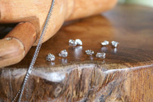 Load image into Gallery viewer, Prospector Silver Nugget Studs
