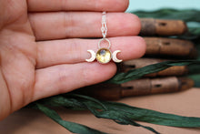Load image into Gallery viewer, Citrine Triple Moon Necklace
