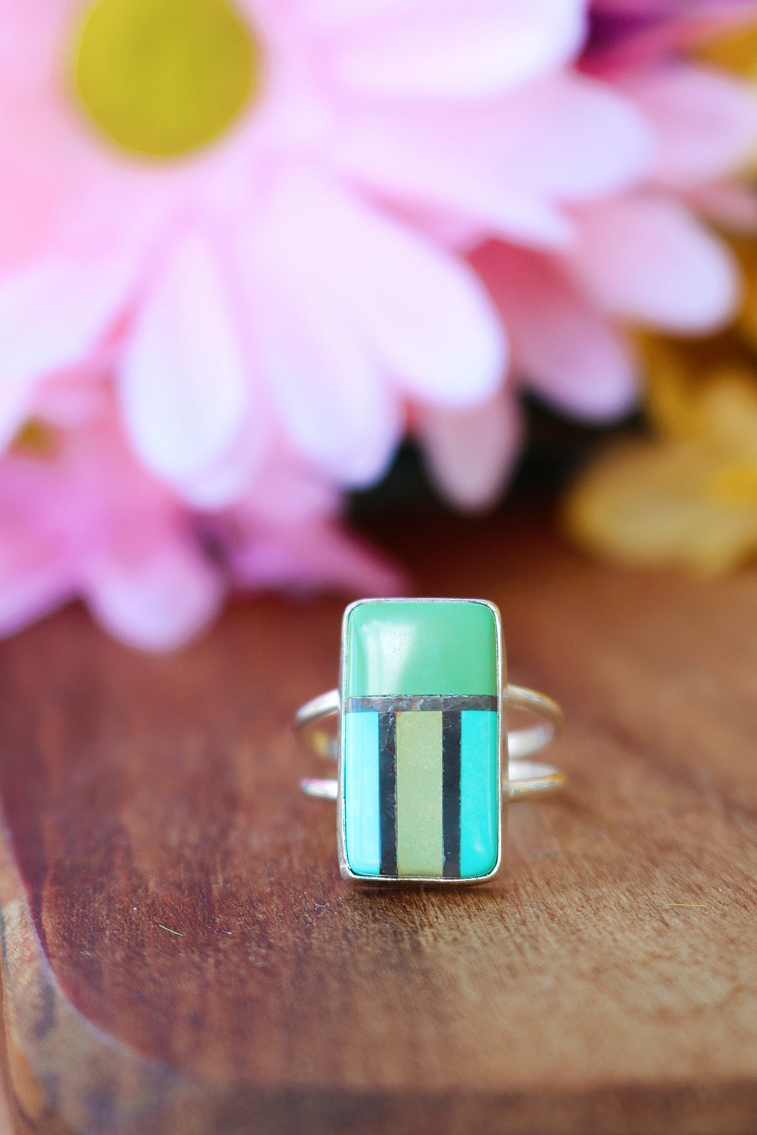 Inlay Turquoise Rings