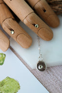 Bejeweled Pebble Charm Necklace